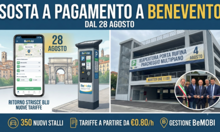 Sosta a pagamento a Benevento dal 28 agosto, il 4 riapre il parcheggio di Porta Rufina