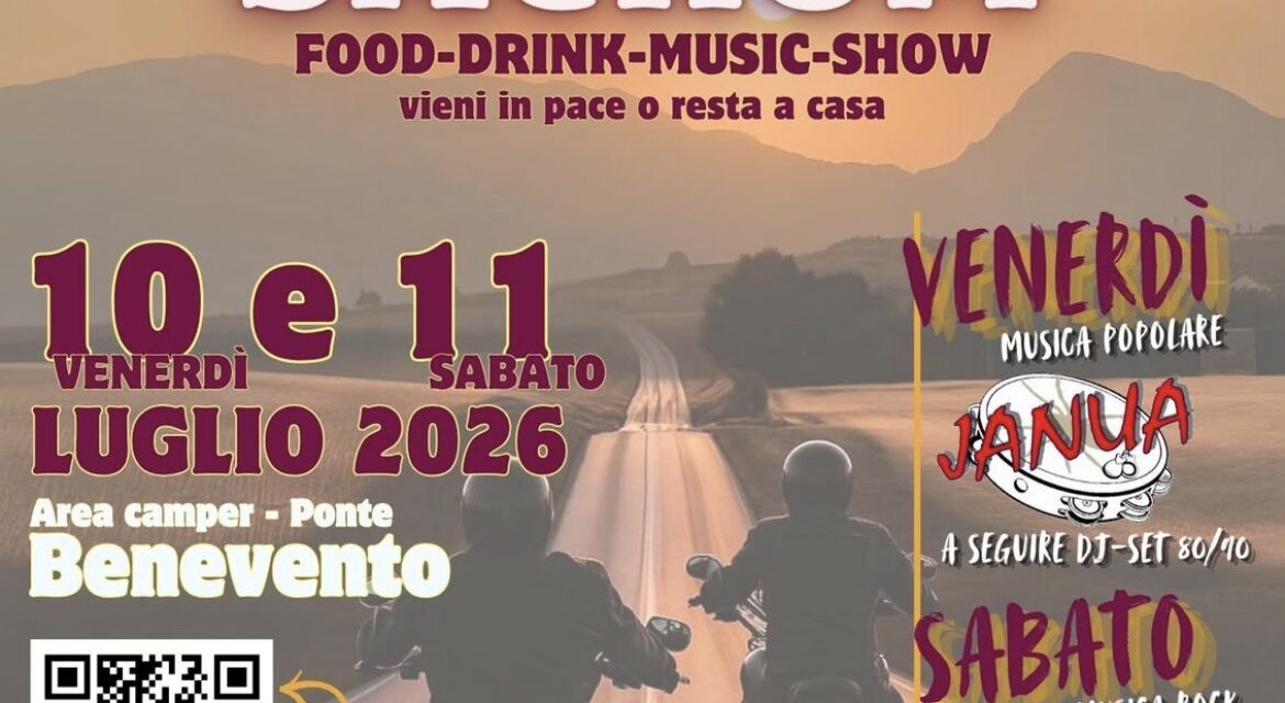Il rombo dei motori torna a Ponte: il 10 e 11 luglio arriva il IV ‘Ver Sacrum – biker fest’