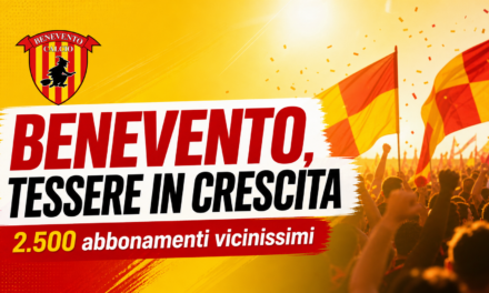 Benevento, tessere in crescita: quota 2.500 abbonamenti è vicinissima