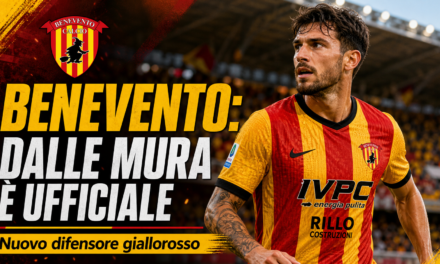 Benevento, è ufficiale: Dalle Mura è un nuovo difensore giallorosso
