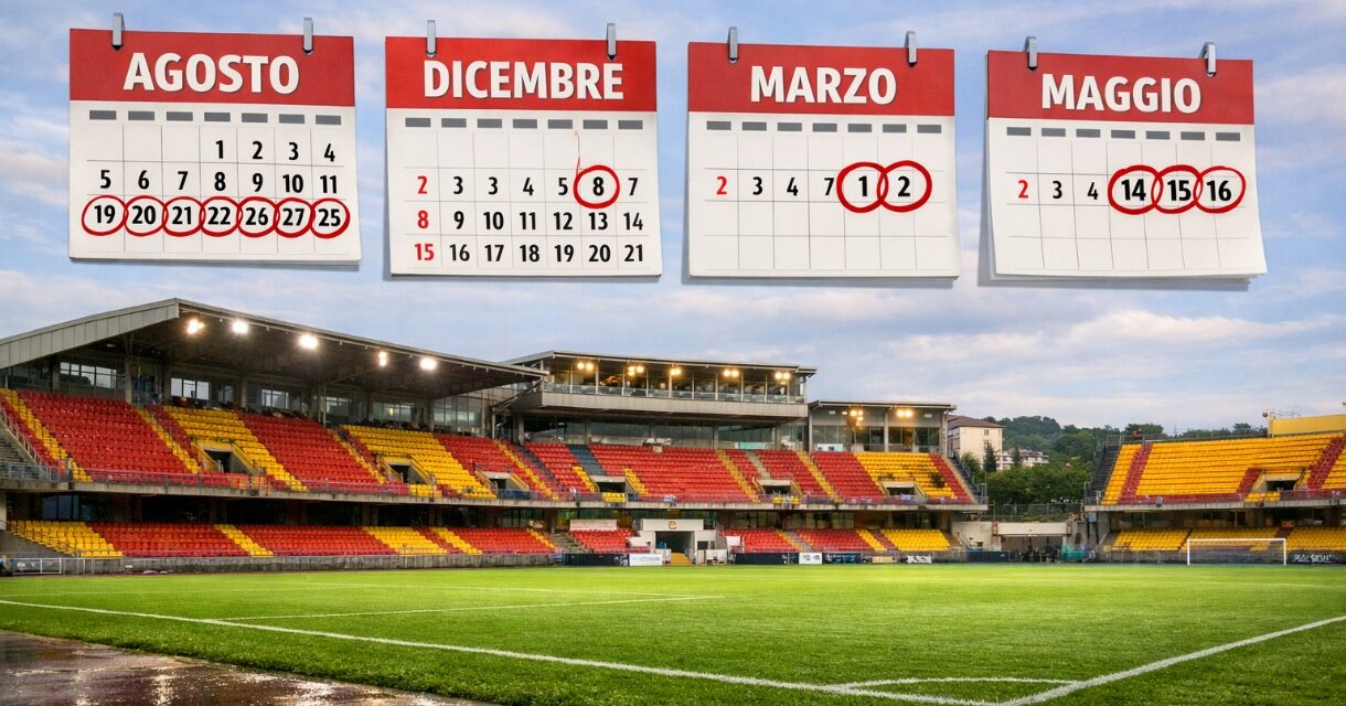 SERIE B, LA MAPPA DELLA STAGIONE: LE DATE CHE RIGUARDANO IL BENEVENTO