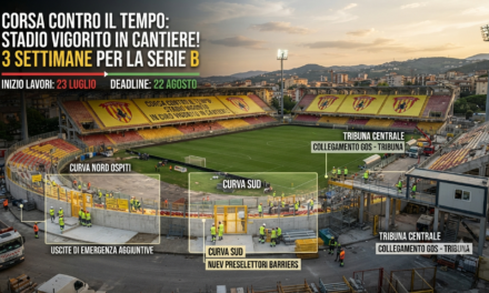 Stadio Vigorito: tre settimane per completare gli adeguamenti di sicurezza prima della Serie B