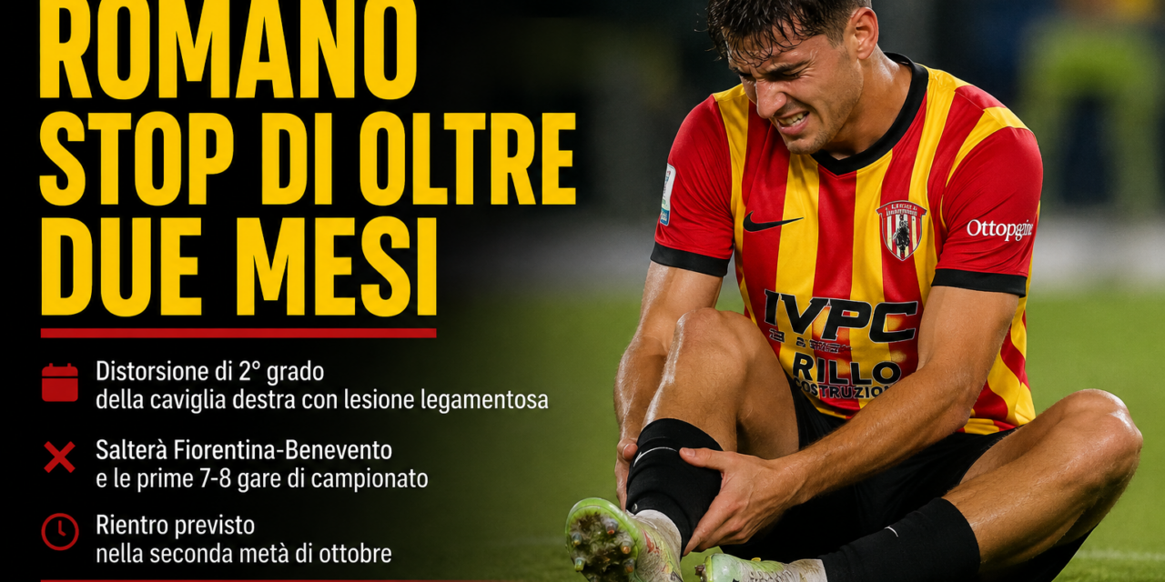 Romano, il rientro si allontana: stop di oltre due mesi