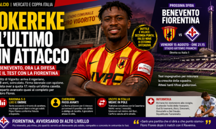 Benevento, Okereke è l’ultimo tassello in attacco. Ora c’è la Fiorentina