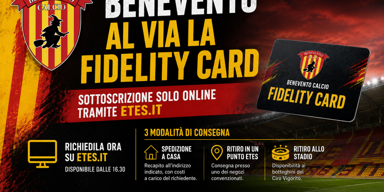 Benevento, al via la Fidelity Card: sottoscrizione solo online tramite ETES