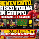Benevento, Prisco torna in gruppo: fastidi per Scognamillo e Salvemini
